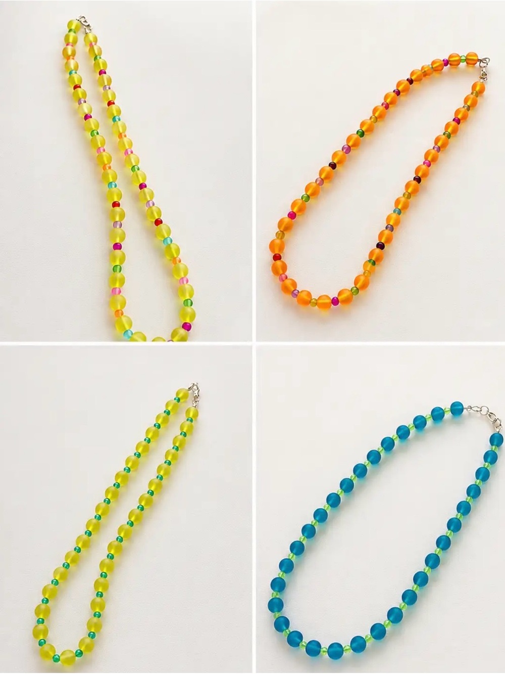 Multicolor Beaded Women's Necklace - Vibrant Summer Colors